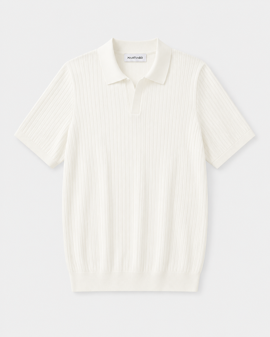 100% cotton knitted polo shirt