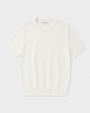 Ribbed Cotton-Modal Knit T-Shirt