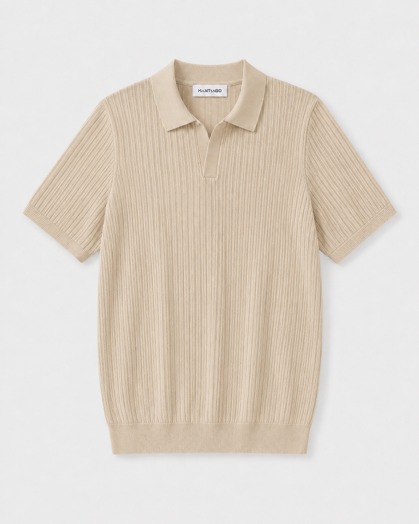 100% cotton knitted polo shirt