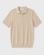 100% cotton knitted polo shirt