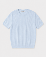Ribbed Cotton-Modal Knit T-Shirt
