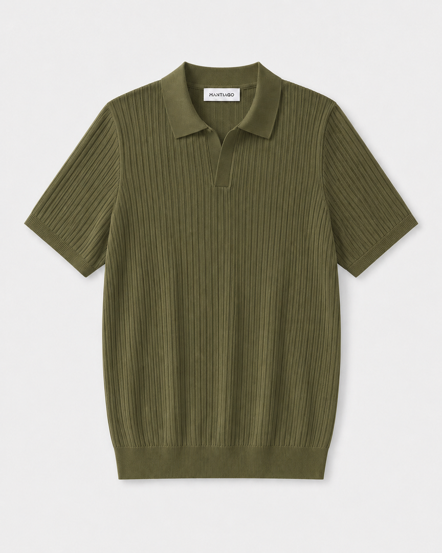 100% cotton knitted polo shirt