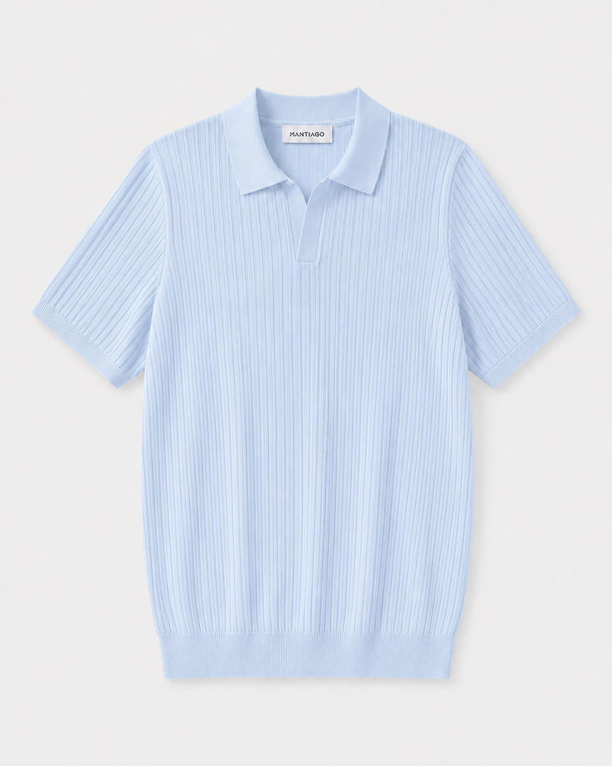 100% cotton knitted polo shirt